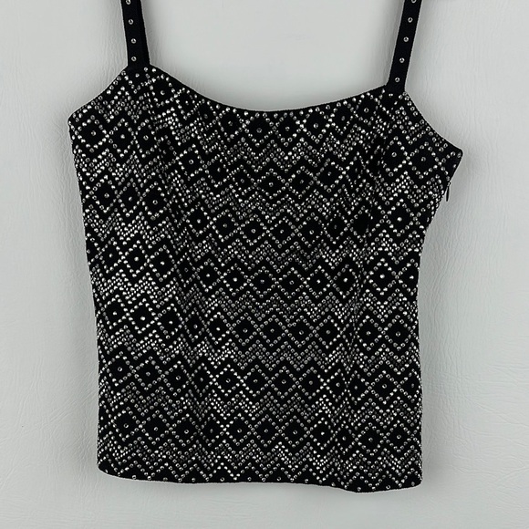 Beautiful St John Studded Sequin Spaghetti Strap Evening Top - Picture 1 of 8